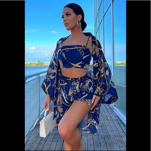 Band New!!! flying so far 3 piece tropical short set